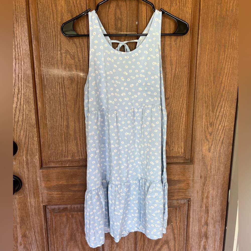 Blue floral dress